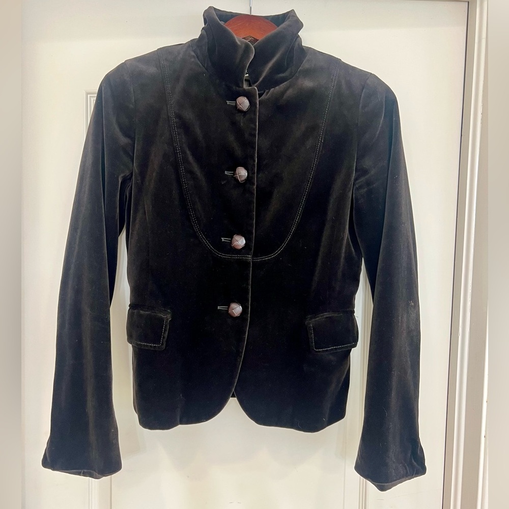 J. Crew Chocolate Brown Velvet Women's Blazer